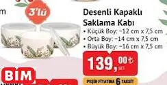 BENANTE DESENLİ KAPAKLI SAKLAMA KABI